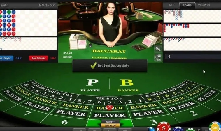 Giao diện chơi Baccarat Tại BET168VN