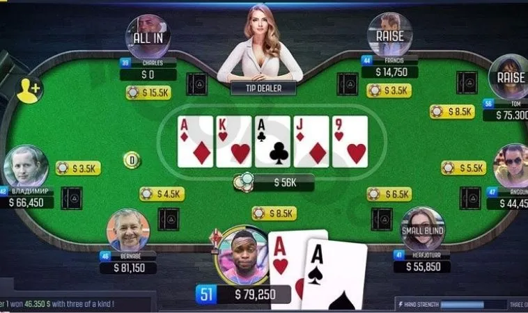 Giao diện Poker Tại BET168VN thiết kế thân thiện với người chơi